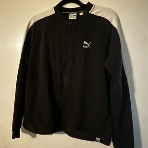 Puma Black Striped Track / Bomber Jacket Y2K
